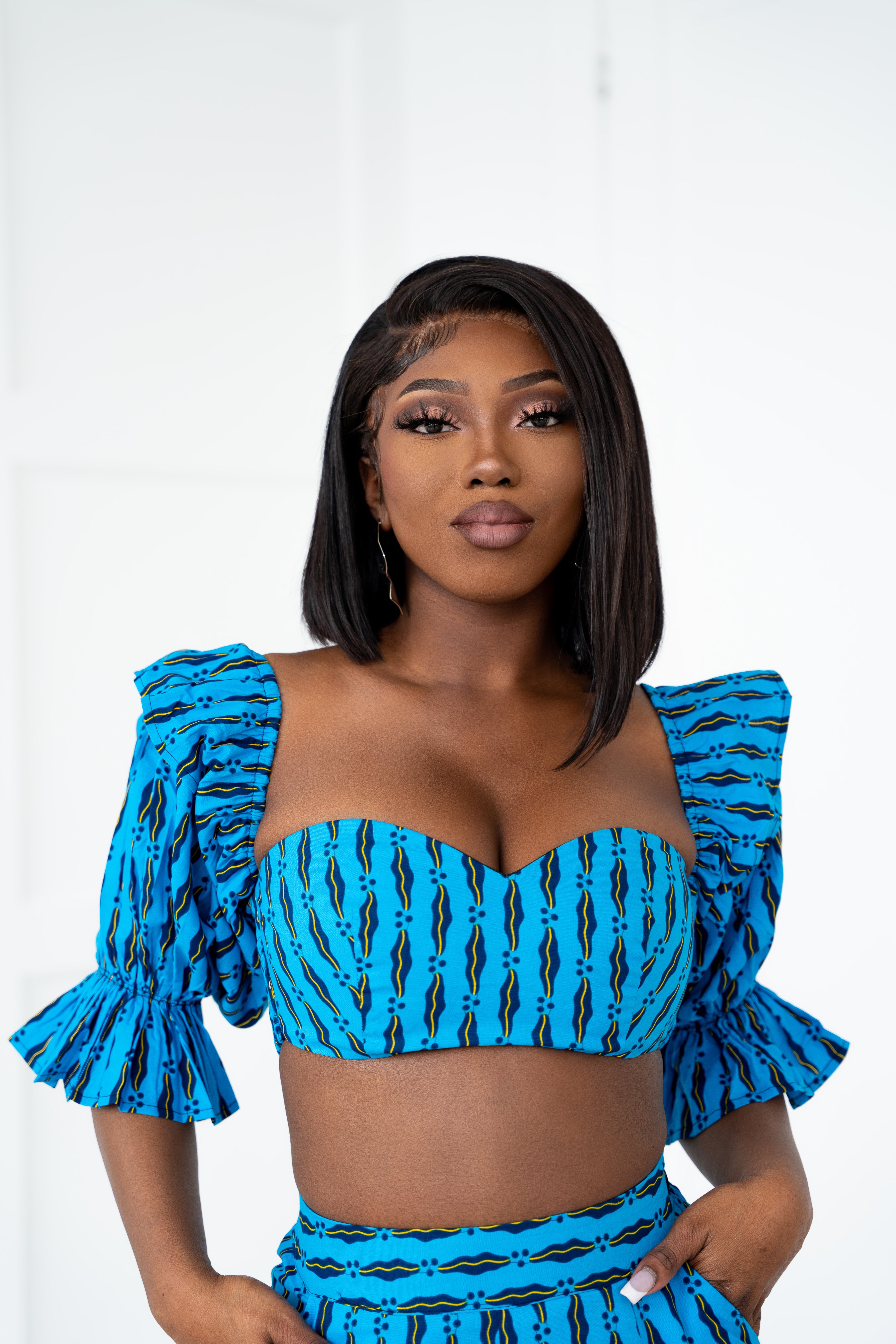 African Print Ejiro Cropped Top
