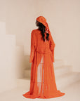 IZA ORANGE LONG SLEEVE CHIFFON KIMONO