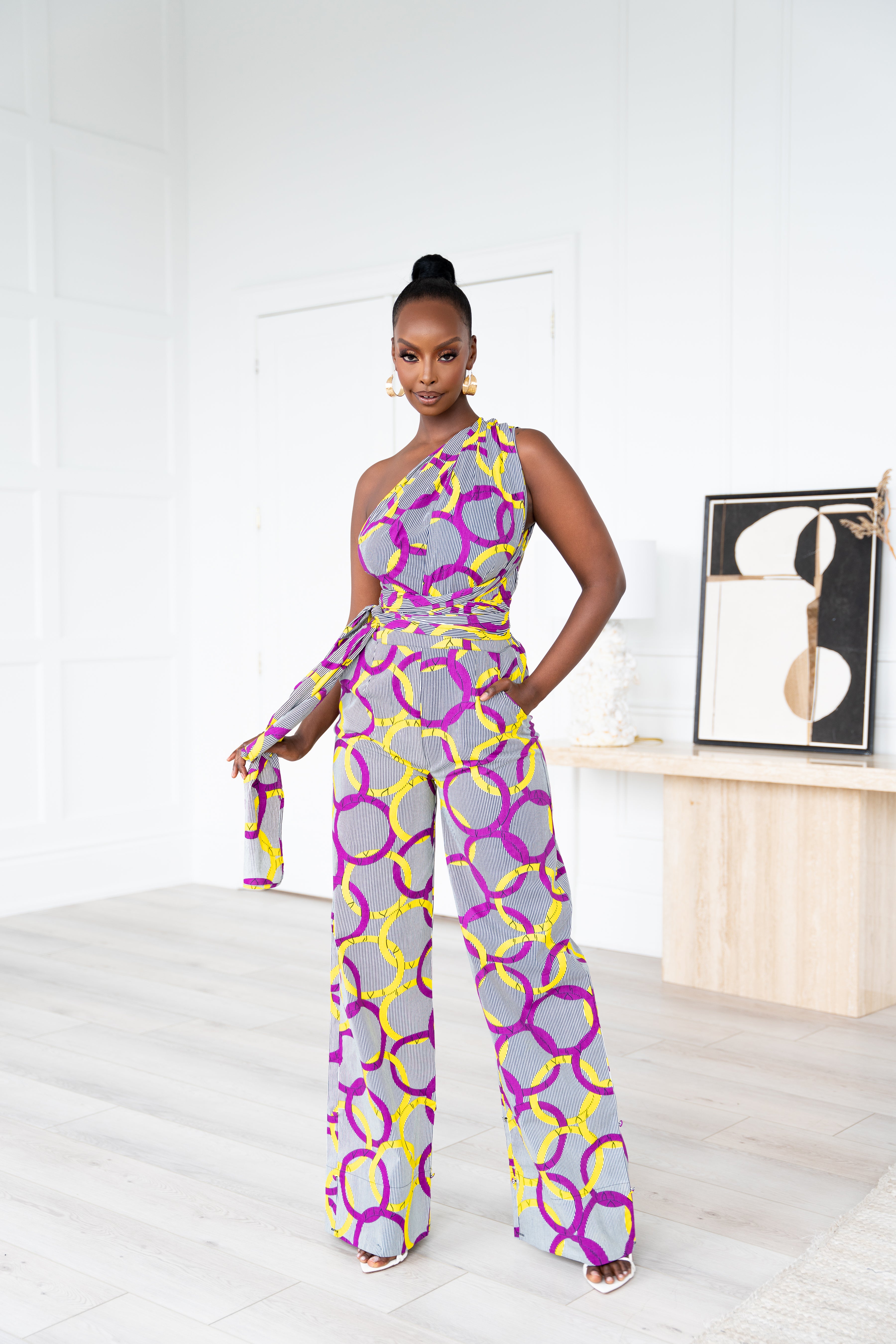 POSI African print infinity jumpsuit (3 LENGTH)