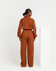 BROWN QUEEN Plush fleece JOGGER Set