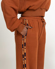 BROWN QUEEN Plush fleece JOGGER Set