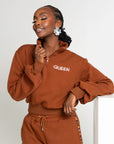 BROWN QUEEN Plush fleece JOGGER Set