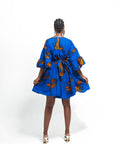 TORI African Print Tiered Mini Dress