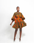 OYIN African Print Tiered Mini Dress