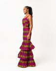 WUNMI African Print Layered Mermaid Dress