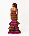 WUNMI African Print Layered Mermaid Dress