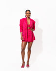 LIZA Sequin Blazer in FUCHSIA