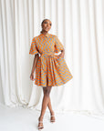 GOZIE African Print Shirt Mini Dress