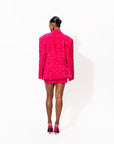 LIZA Sequin Blazer in FUCHSIA