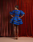 YOMI African Print LAYERED Mini Dress