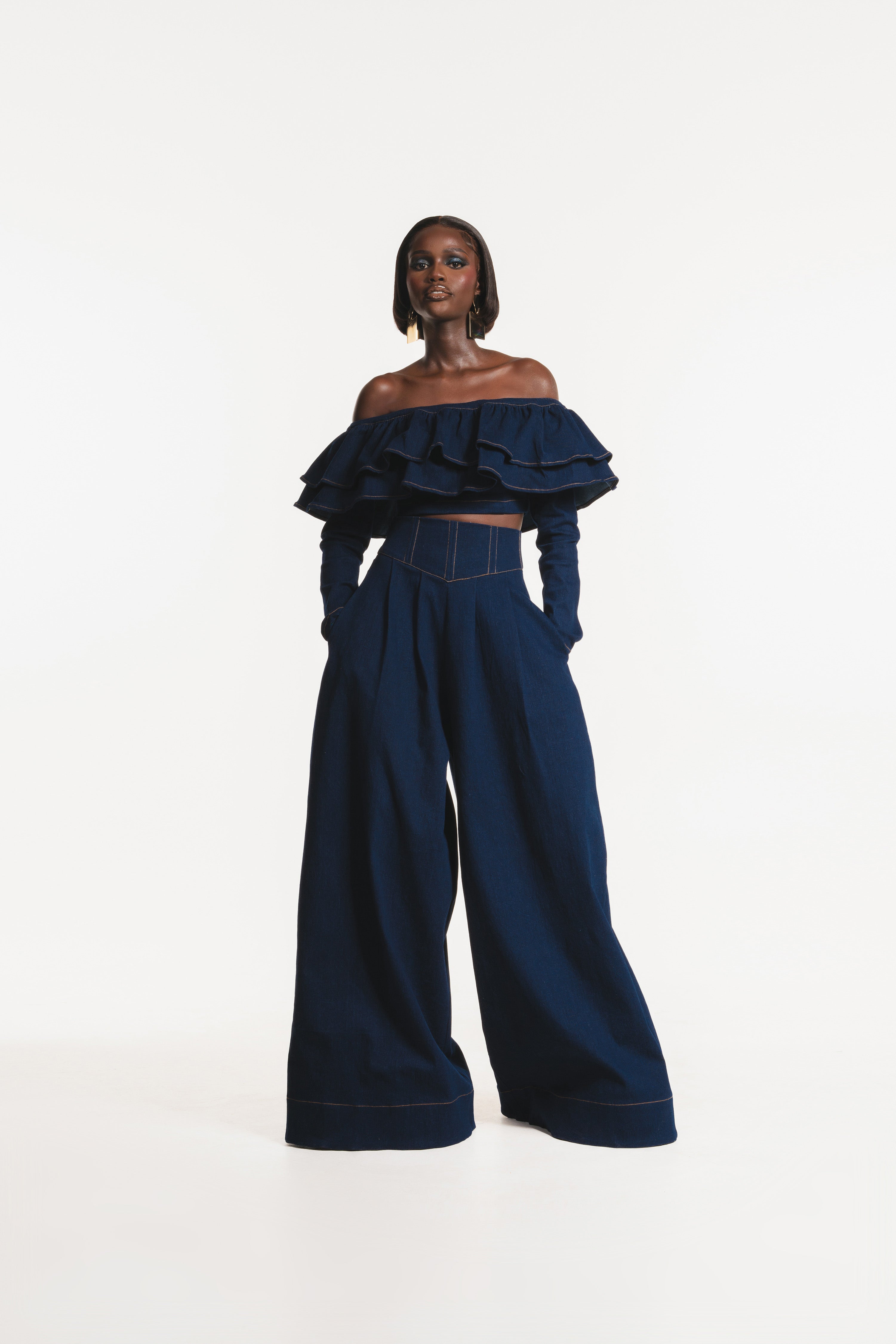 KIARA Denim Wide Leg Pants