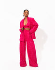 LIZA Sequin Pants in FUCHSIA