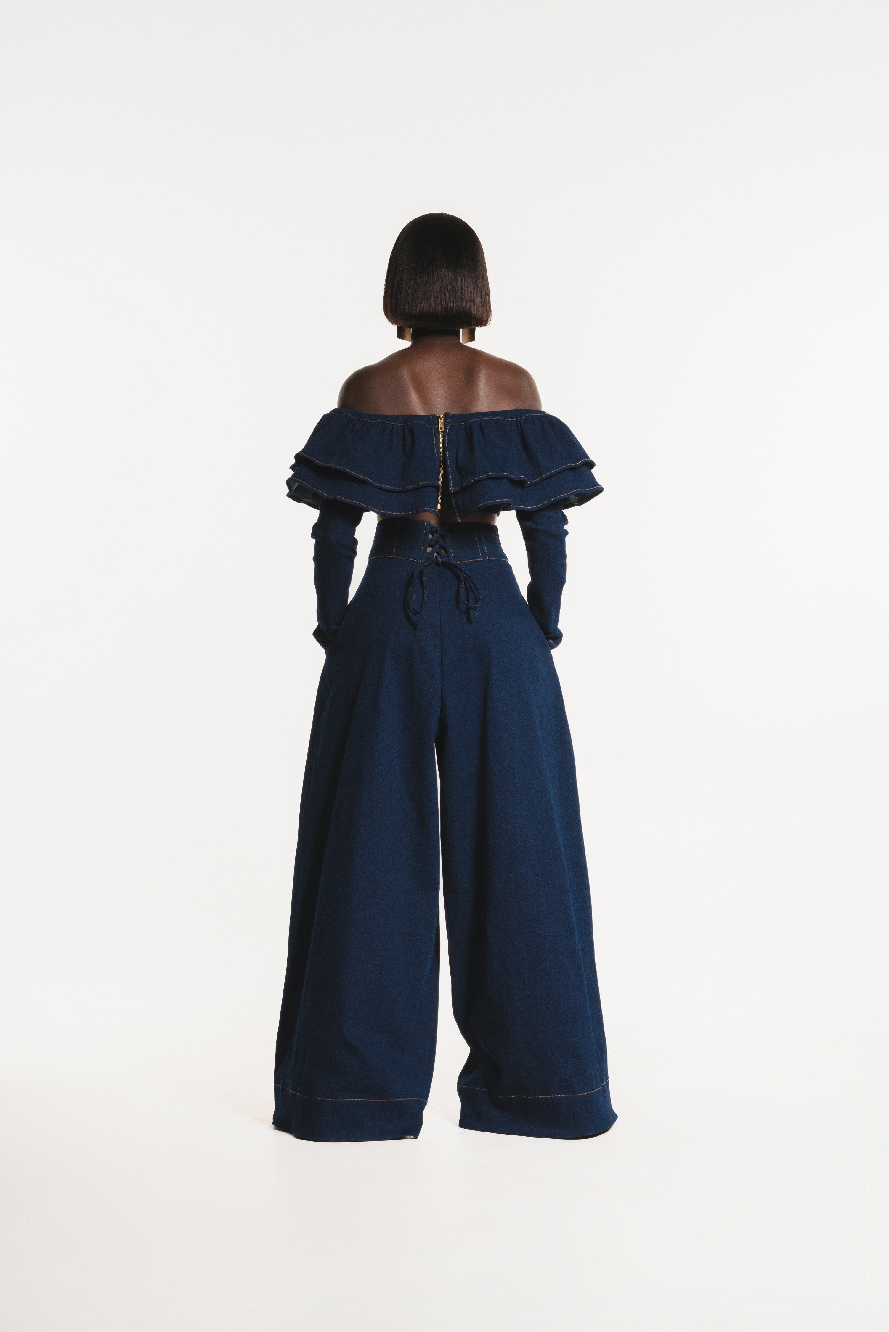 KIARA Denim Wide Leg Pants