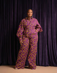 REMA African print long sleeve jumpsuit