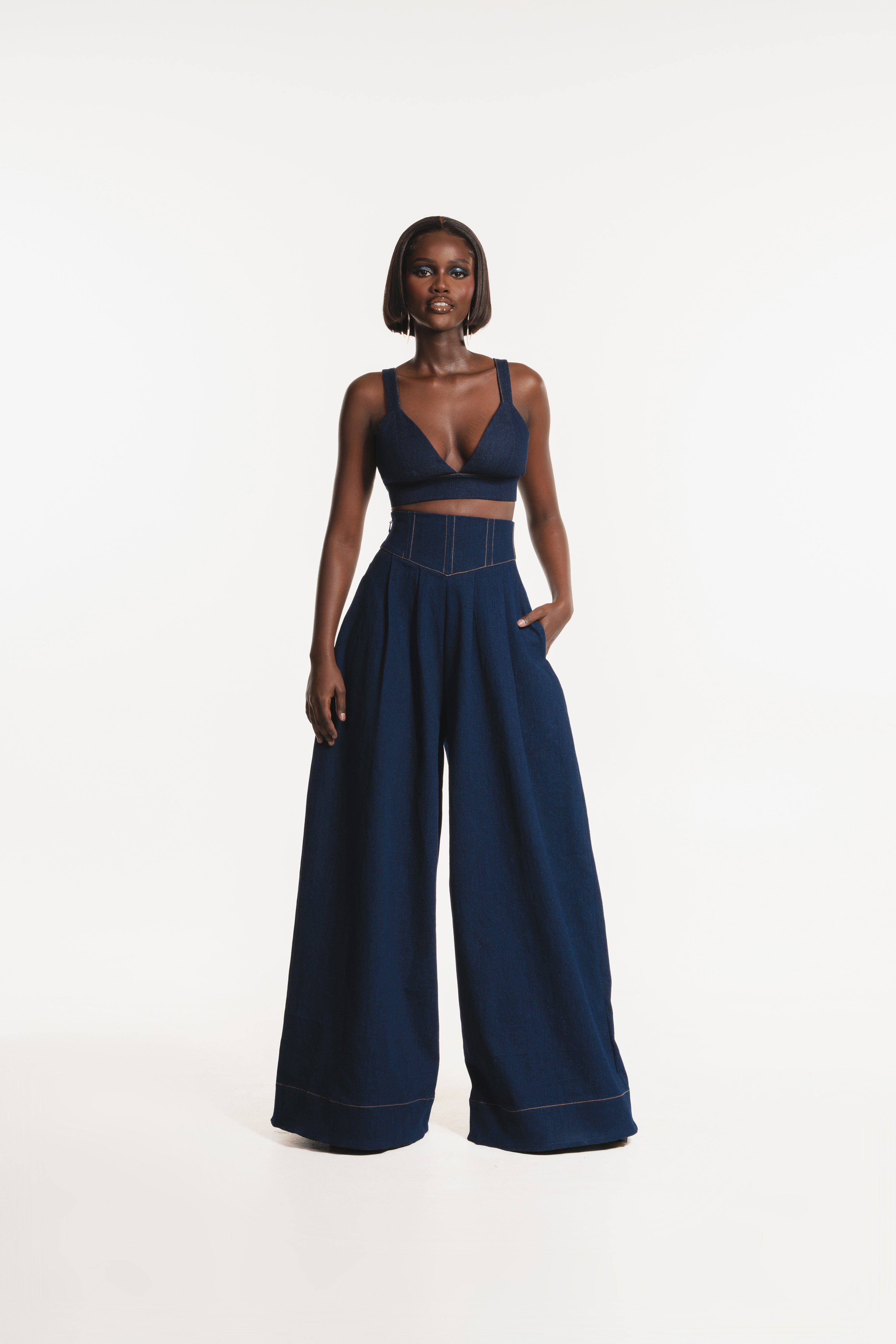 KIARA Denim Wide Leg Pants