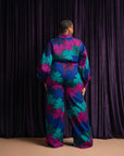 ZURI African print long sleeve jumpsuit