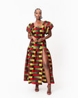 NAYA African print smocked body maxi dress