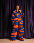 TOMIE African print long sleeve jumpsuit