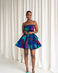 ZURI African Print Flair Mini Infinity dress