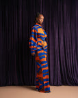 TOMIE African print long sleeve jumpsuit