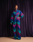 ZURI African print long sleeve jumpsuit