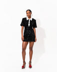 DAYA Sequin Mini Dress in ONYX