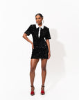 DAYA Sequin Mini Dress in ONYX