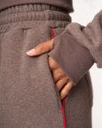 ASH BROWN Plush fleece Sweatpants