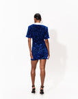 DAYA Sequin Mini Dress in SAPPHIRE