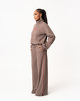 ASH BROWN Plush fleece Sweatpants