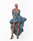 LINA African Print Hi-low Infinity Dress