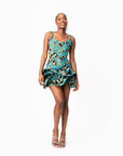 BADE African Print Corset Layered Mini Dress