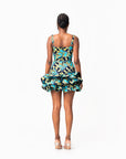 BADE African Print Corset Layered Mini Dress