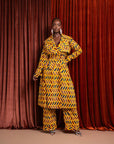 MOYIN African Print Trench Jacket