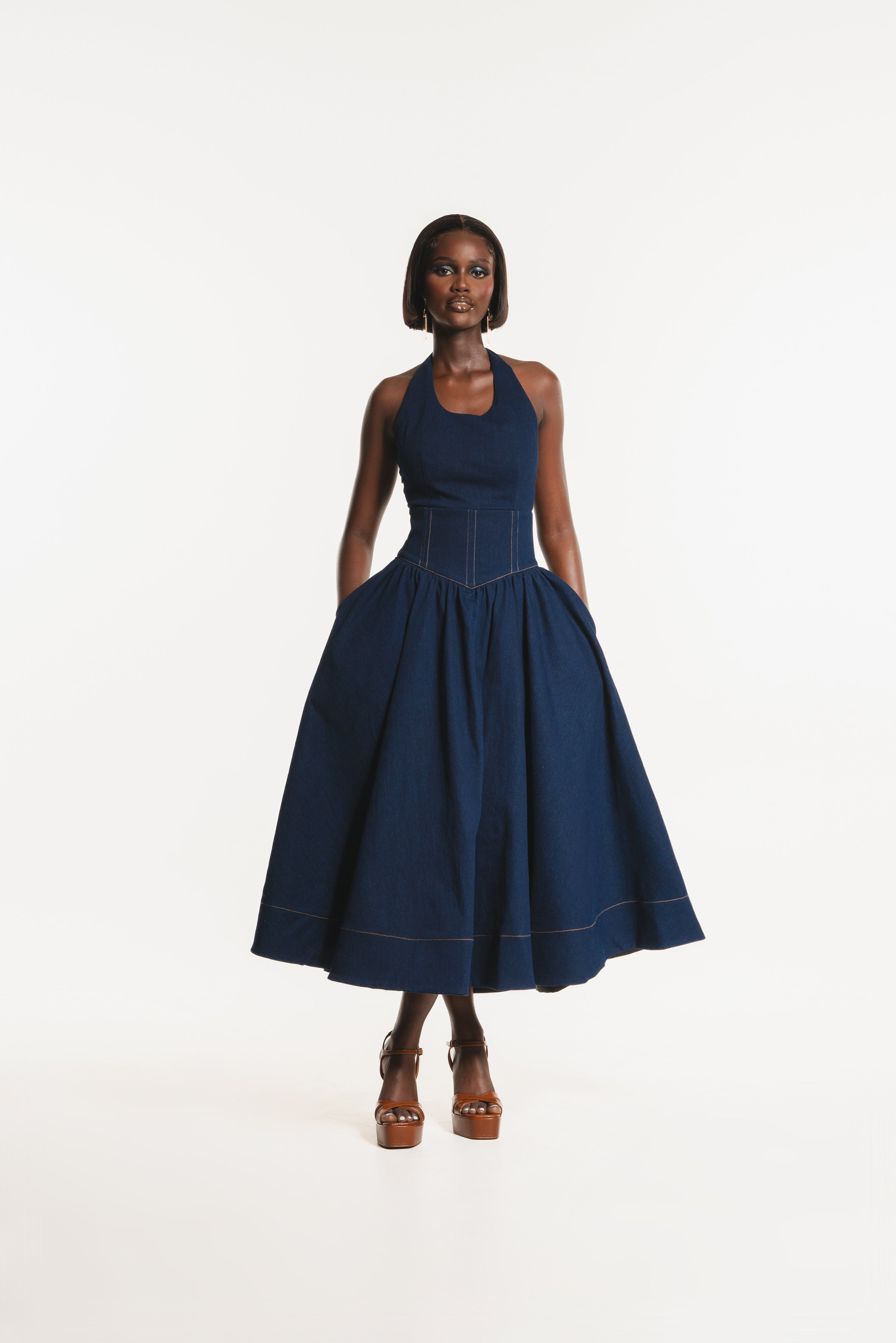 DIANE Denim Midi Dress