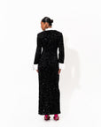 REI Sequin Maxi Dress in ONYX