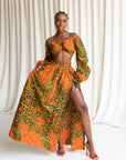 OYIN African Print Maxi Skirt