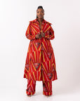 AFE African Print Trench Jacket