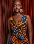 ZEZE African print WAISTCOAT