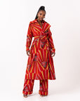 AFE African Print Trench Jacket