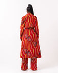 AFE African Print Trench Jacket