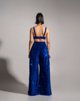 LIZA Sequin Pants in SAPPHIRE