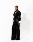 RAVEN Sequin Pantsuit in ONYX