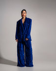 LIZA Sequin Blazer in SAPPHIRE