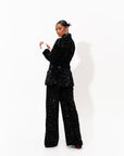 RAVEN Sequin Pantsuit in ONYX