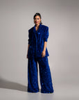 LIZA Sequin Blazer in SAPPHIRE