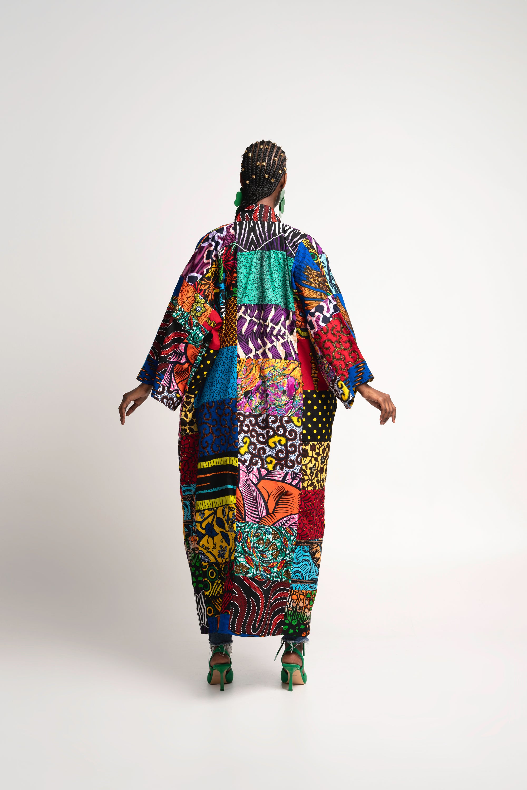 NANA PATCHWORK African Print LONG Kimono