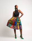 NANA PATCHWORK Midi Skirt