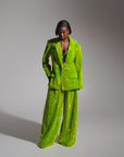 LIZA Sequin Blazer in OLIVINE