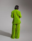 LIZA Sequin Blazer in OLIVINE